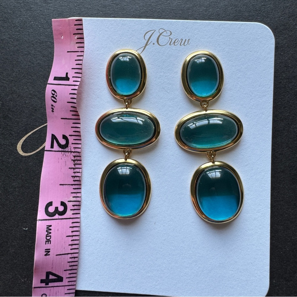 J. Crew Glass cab triple-drop earrings - Picture 3 of 4